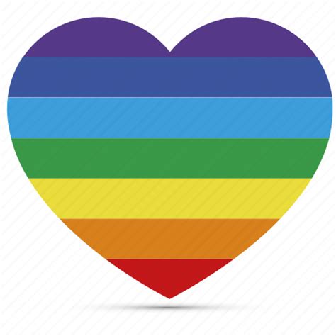 gay heart homosexual lesbian love rainbow valentine icon