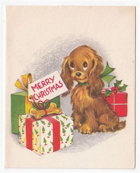17 Best Images About Christmas Vintage Dogs On Pinterest