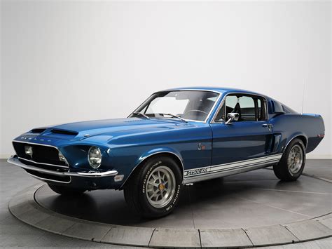 Wallpaper Ford Mustang Shelby Gt500 Red Side View Classic Cars