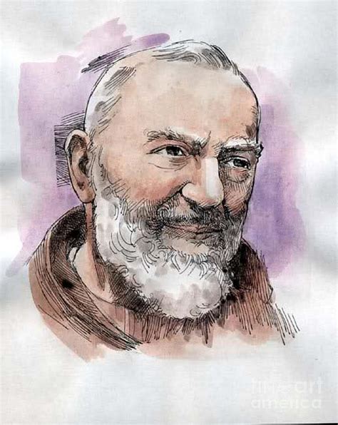 Padre Pio Drawing By Archangelus Gallery