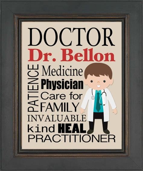 Doctors T Personalized Physician Sign 8x10 Print