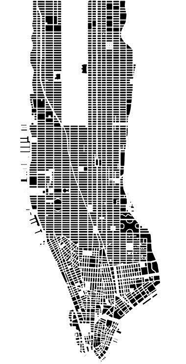 Manhattan Nolli Plan Grid Architecture Architecture Drawing