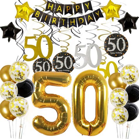 Buy 50th Birthday Decorations For Women Her 50th Birthday Balloons 50th