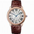 W6701009 - Reloj Ronde Solo de Cartier - 42 mm, oro rosa, acero, piel ...
