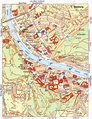 Mapa turístico del centro de la ciudad de Salzburgo | Salzburgo ...