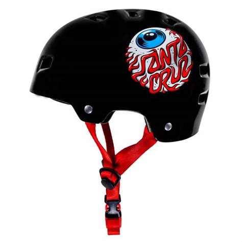 Bullet X Santa Cruz Black Eyeball Youth Skateboard Helmet Black