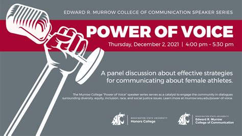 power of voice edward r murrow college of communication speaker series the honors college