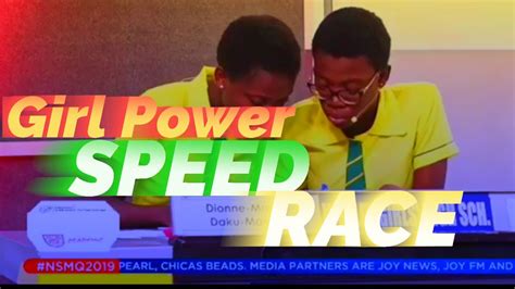 Nsmq 19 Speed Race Wesley Girls • Akwamuman • Breman A Youtube