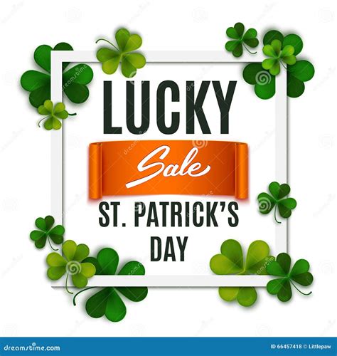 Saint Patrick S Day Sale Banner Advertising Vector Stock Vector