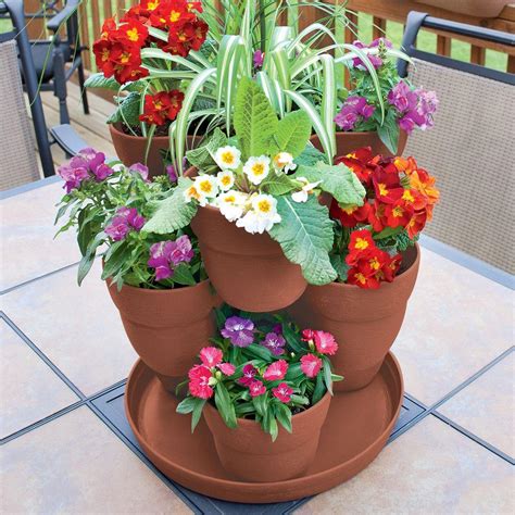 Home Depot Emsco 3 Tier Resin Flower And Herb Vertical Planter Only 1999