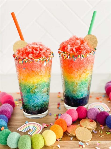 How To Make A Rainbow Slushie For Kids Plus An Adult Version