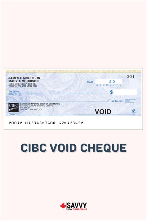 Cibc Void Cheque How To Read And Get A Cibc Sample Cheque