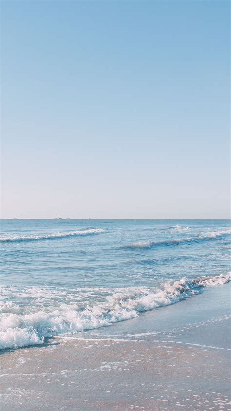 Blue Waves 🌊 Beachsunsetblue Light Blue Aesthetic Blue Sky