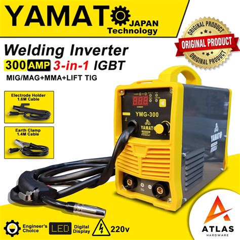 YAMATO JAPAN 300A Gasless 3 IN 1 MIG TIG MMA IGBT Portable Inverter