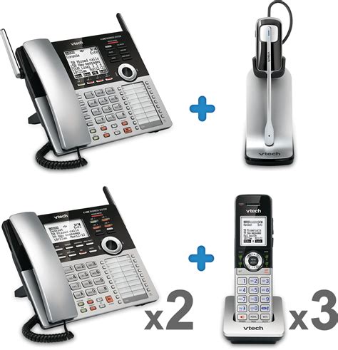 4 Line Small Business Phone System Office Bundle 2 Vtech Main Console