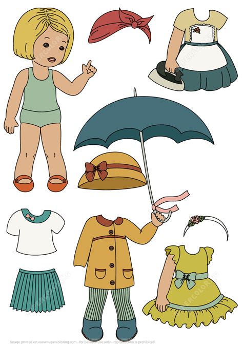 Printable Paper Doll Dress Up Customize And Print