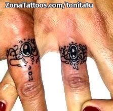 Tatuajes De Anillos En Los Dedos Tatuajes Temporales Para Los Dedos Que Pondran Celosos A Tus