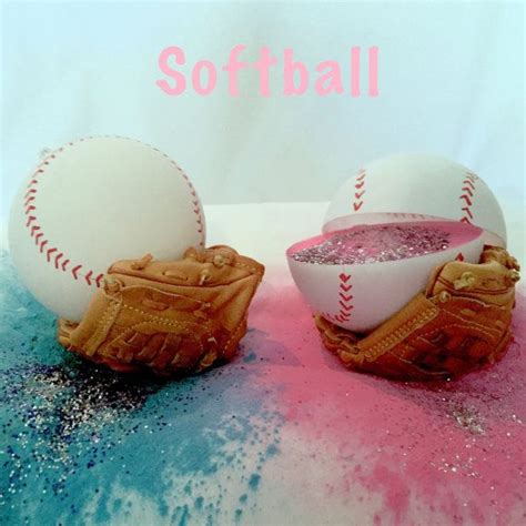 2 Softball Gender Reveal Balls Pack Custom Color Combinations And