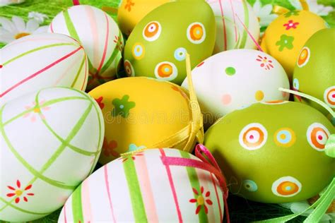 Painted Colorful Easter Eggs Stock Image Image Of Macro Gold 12585285