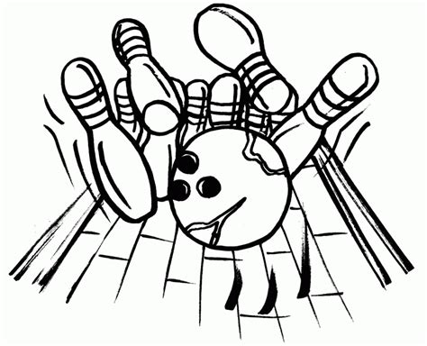 Bowling Pin Coloring Page Coloring Home