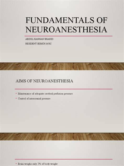 Fundamentals Of Neuroanesthesia Pdf Physiology Clinical Medicine