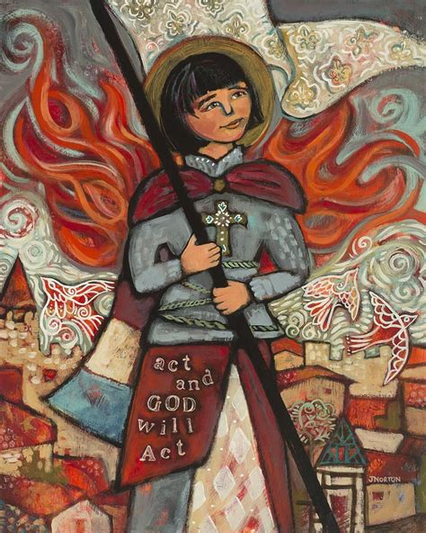 Joan Of Arc Painting Joan Of Arc By Jen Norton Sacred Art Catholic