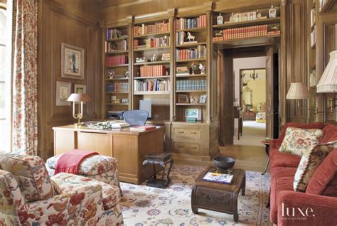 Traditional Neutral Library With White Oak Paneling Luxe Interiors