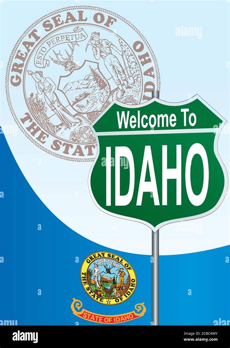 Road Sign Welcome To Idaho Stock Vector Image And Art Alamy