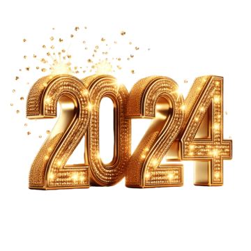 Efeito De Texto Dourado Elegante De 2024 PNG Feliz Ano Novo 2024