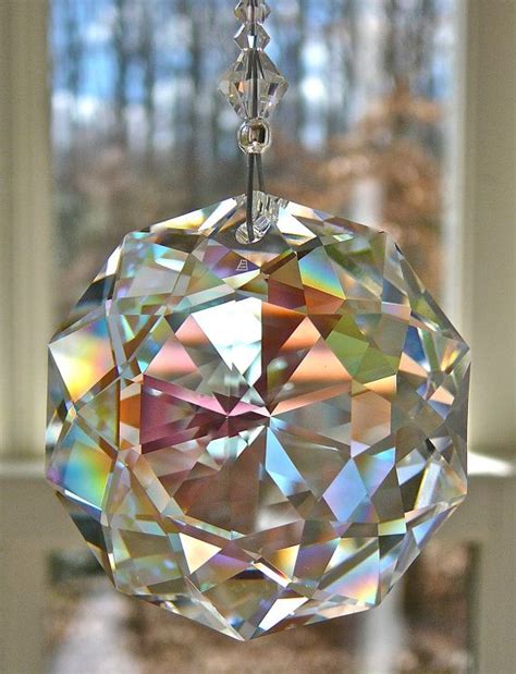 Swarovski Crystal Suncatcher Aurora Borealis Crystal Window Etsy