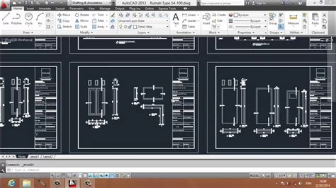 Tutorial Autocad Gambar Kerja Arsitektur Youtube Riset