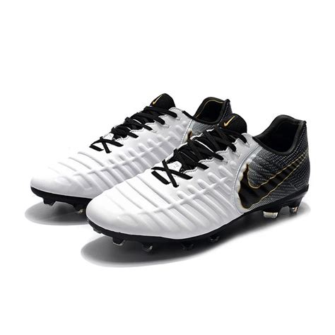Nike Tiempo Legend 7 Elite Fg New Soccer Cleats White Black Gold
