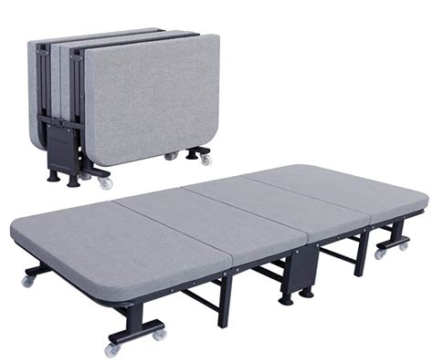 Rollaway Bed Portable Folding Bed With Soft Mattress Heavy Duty Bed