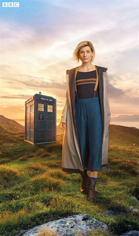 doctor who new picture of jodie whittaker as first female time lord she s wearing snazzy braces
