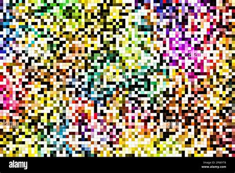 Many Bright Colorful Mosaic Pixels Background Stock Photo Alamy