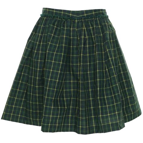 Plaid Skirt Green Check Aesthetic Sticker By Mars1540