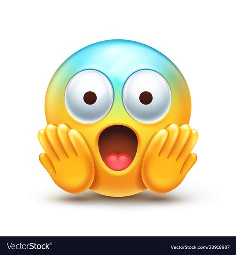Screaming In Fear Emoji Royalty Free Vector Image