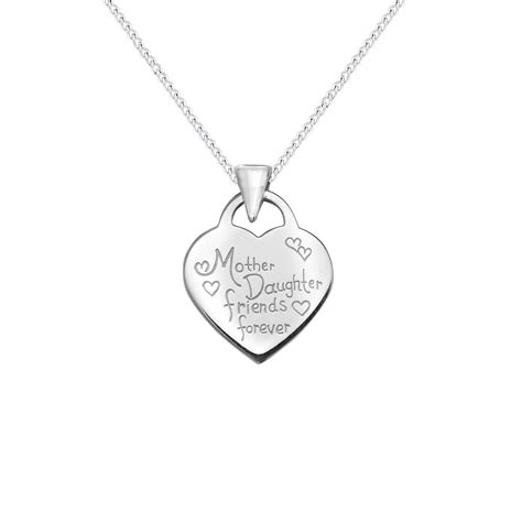 aeon sterling silver mother daughter friends pendant necklace chain hypoallergenic durable