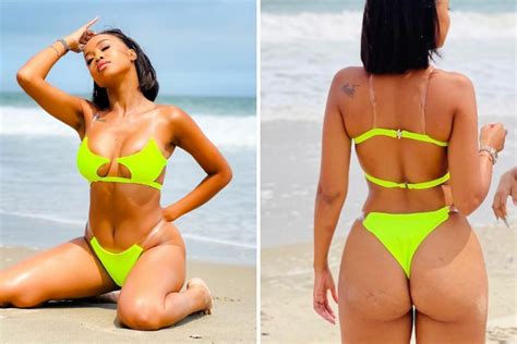 Pic Ntando Duma Sizzles In Luminous Yellow Bikini Where To Buy Yours
