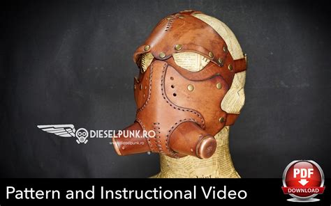 Steampunk Mask Pattern Diy Mask Pdf Download Video Tutorial