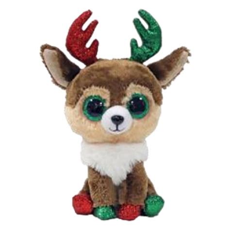 Ty Beanie Boos Kinley The Christmas Reindeer Glitter Eyesregular