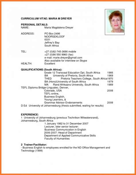 Great Cv Template Simple Word Basic Resume Format Download In Ms