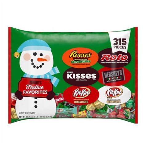 Hershey Festive Favorites Holiday Candy Assortment Bag 8125 Ounce 315 Pieces 1 Unit