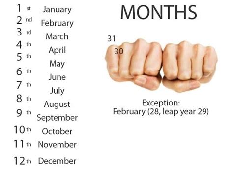How Many Days Are In Each Month Adopt And Shop