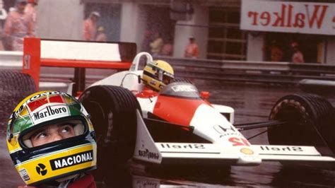 Ayrton Senna Famous Mclaren Mp At The Monaco Gp In Extreme Wet