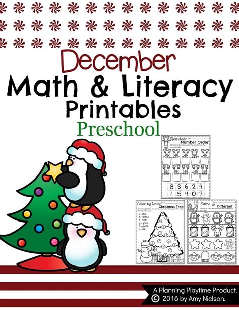 December Preschool Worksheets Planning Playtime