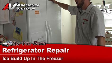 If your freezer doesn't have an auto defrost option, this frost can become ice that covers interior air vents and temperature sensors. Whirlpool Refrigerator Repair - Ice Build Up In the ...