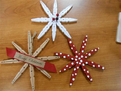 Clothespin Snowflakes One Of Our Make And Takes Рождественские поделки своими руками