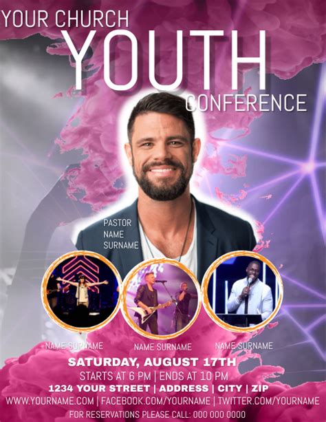 Church Youth Conference Flyer Template Postermywall