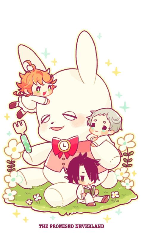 Emma Norman Ray And Little Bunny Personajes De Anime Arte De